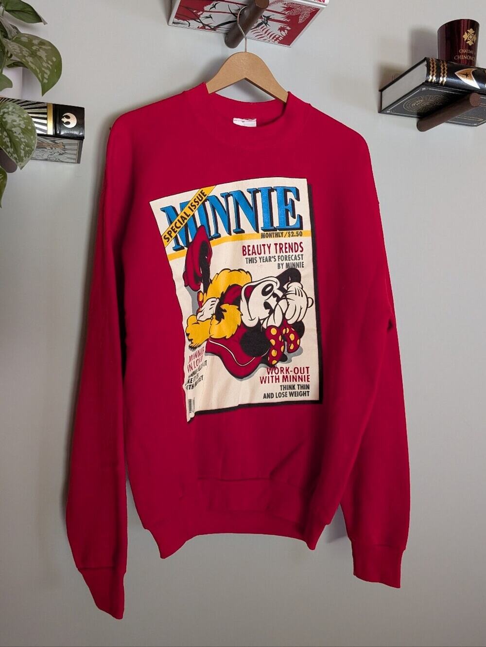 Vintage Disney | Minnie Mouse Special Issue Red Sweatshirt | XLarge